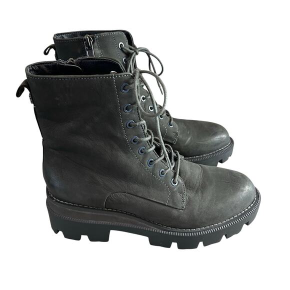 Sam Edelman Shoes - Sam Edelman Garret Platform Combat Boot Size 7 Moonlight Grey Leather